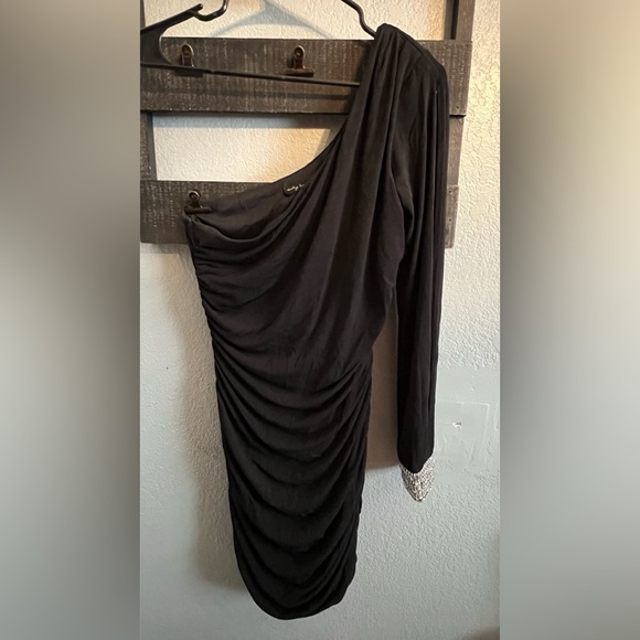 City Triangles One Shoulder Black Dress - Picture 1 of 6